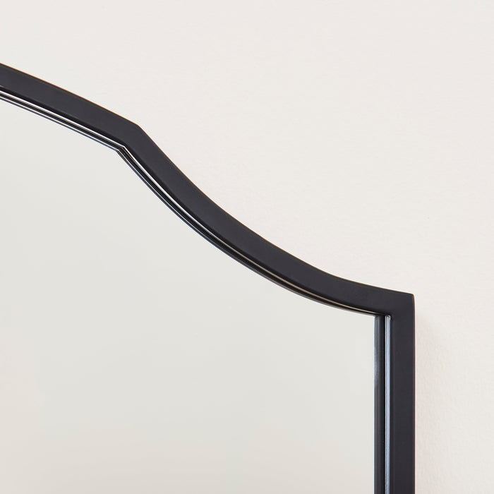 Soho 100x70cm Metal Mirror - Black - Laura James