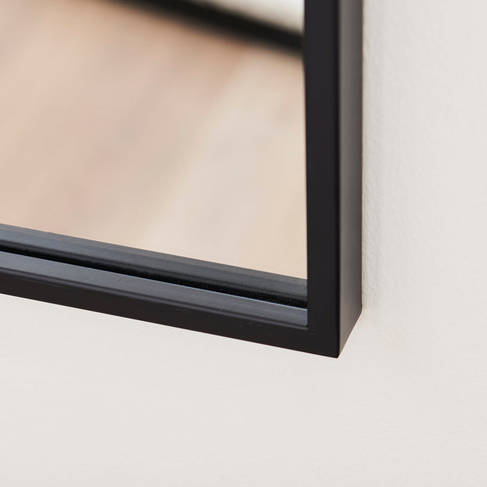 Soho 100x70cm Metal Mirror - Black - Laura James