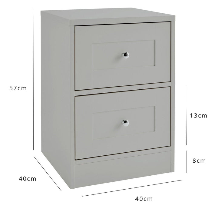 Outlet – Stevie Bedside Table - Grey - Laura James