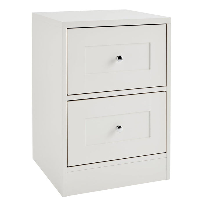 Outlet – Stevie Bedside Table - White - Laura James