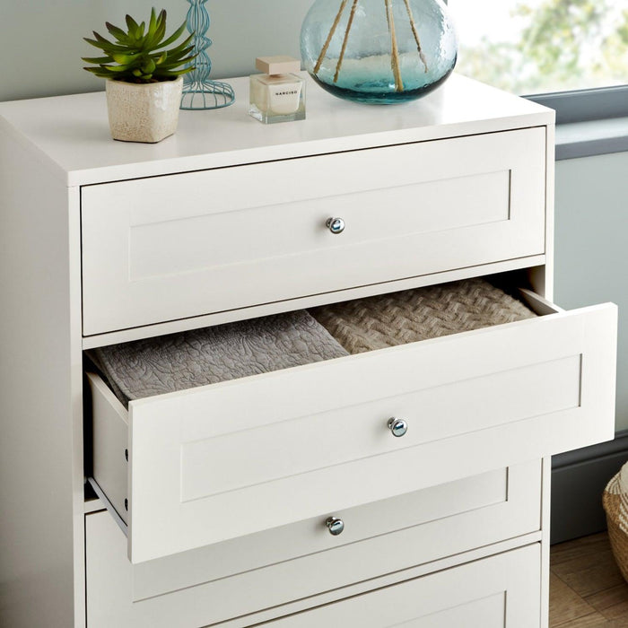 OUTLET Stevie Chest of Drawers - 4 Drawer - White - Laura James