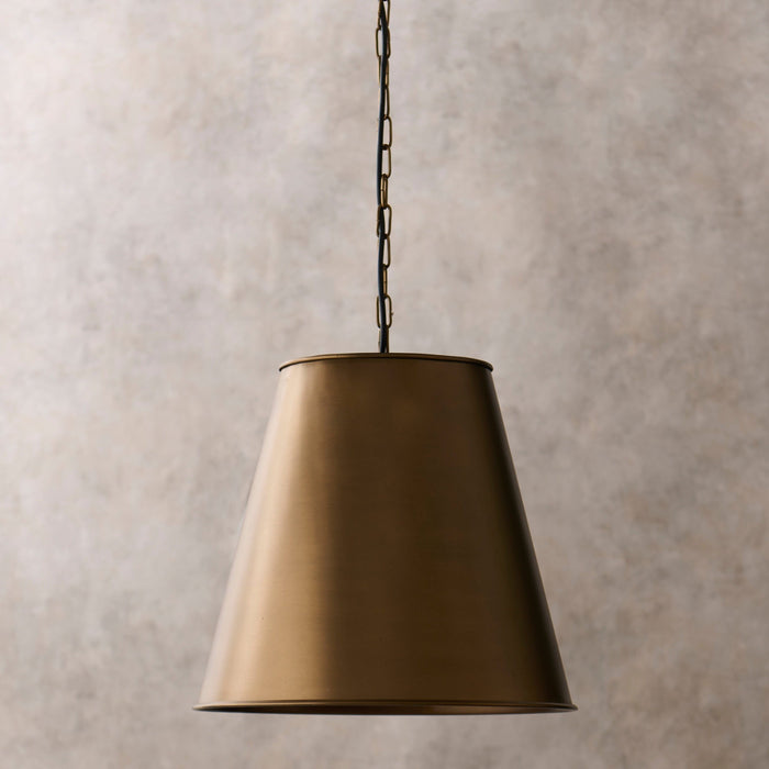 Stowe Metal Pendant Light - Gold - Laura James