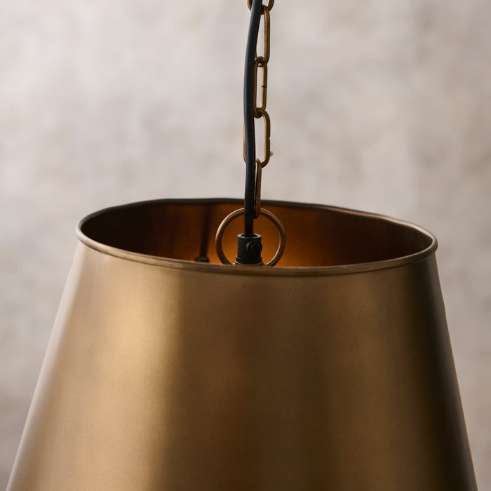 Stowe Metal Pendant Light - Gold - Laura James