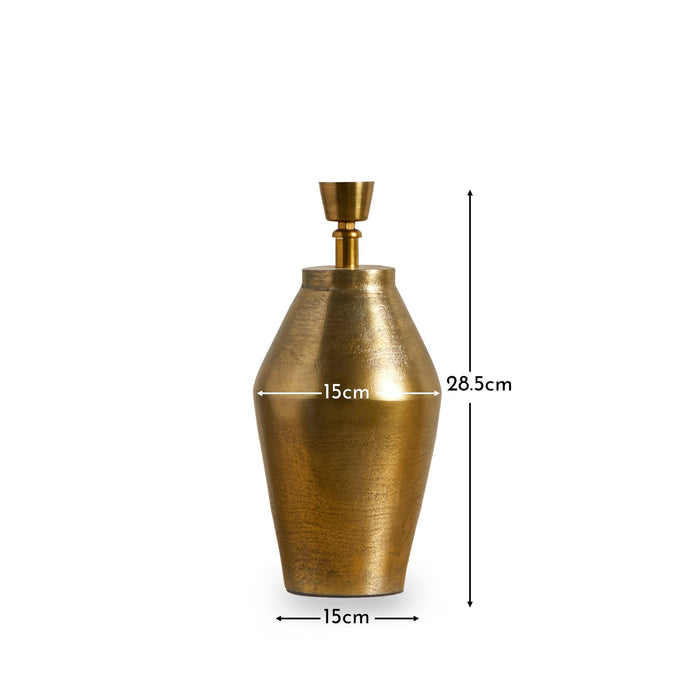 Thurlestone 29cm Metal Lamp Base - Gold - Laura James