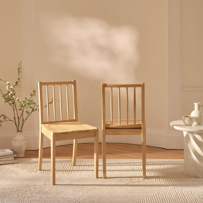 Tilly Pale Oak Dining Chairs - Set of 2 - Laura James