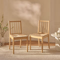 Tilly Natural String Pale Oak Dining Chairs - Set of 2 - Laura James