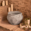 Outlet - Tomar Fiber Cement 29.5cm Wide Garden Planter - Rustic Grey