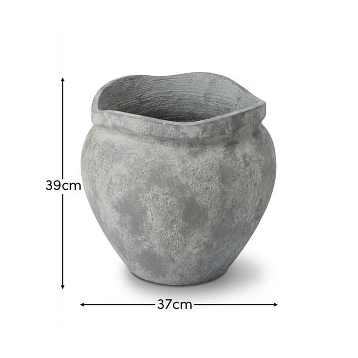 Tomar Fiber Cement 38.5cm Garden Planter - Rustic Grey - Laura James