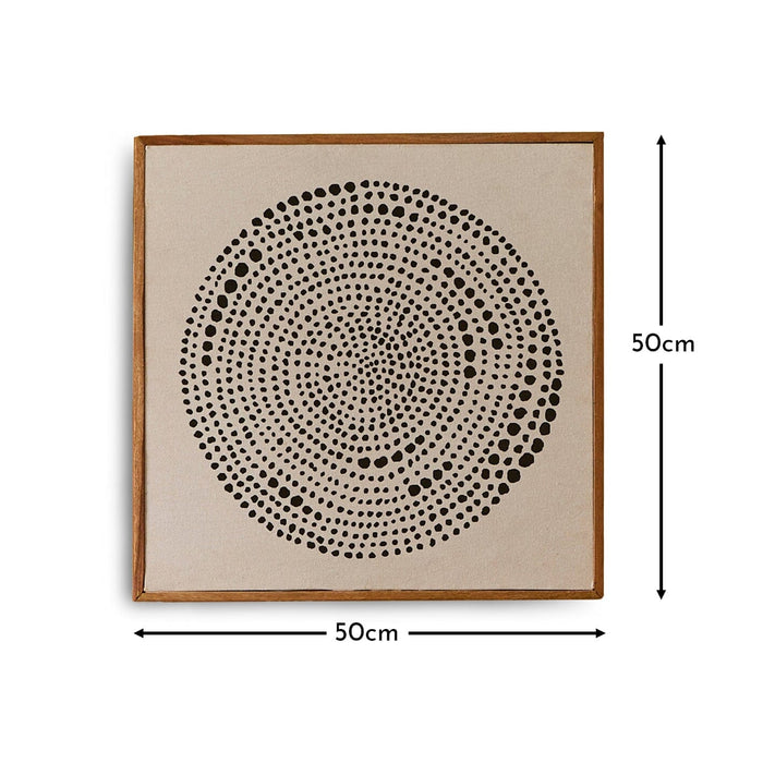 Umari 50x50cm Wall Art - Circle Print on Cotton - II- Laura James