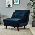 Outlet - Una single sofa bed - blue - velvet - Laura James