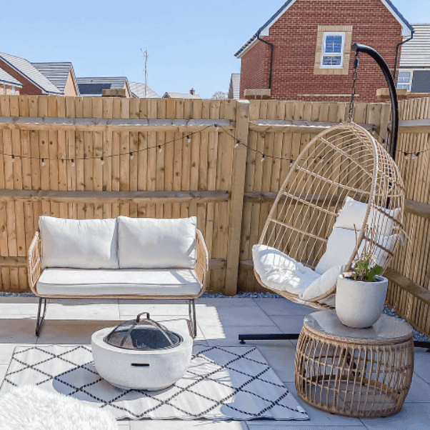 Wick hanging egg chair - natural rattan - Laura James