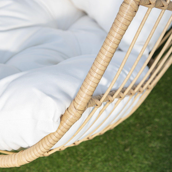 Wick hanging egg chair - natural rattan - Laura James