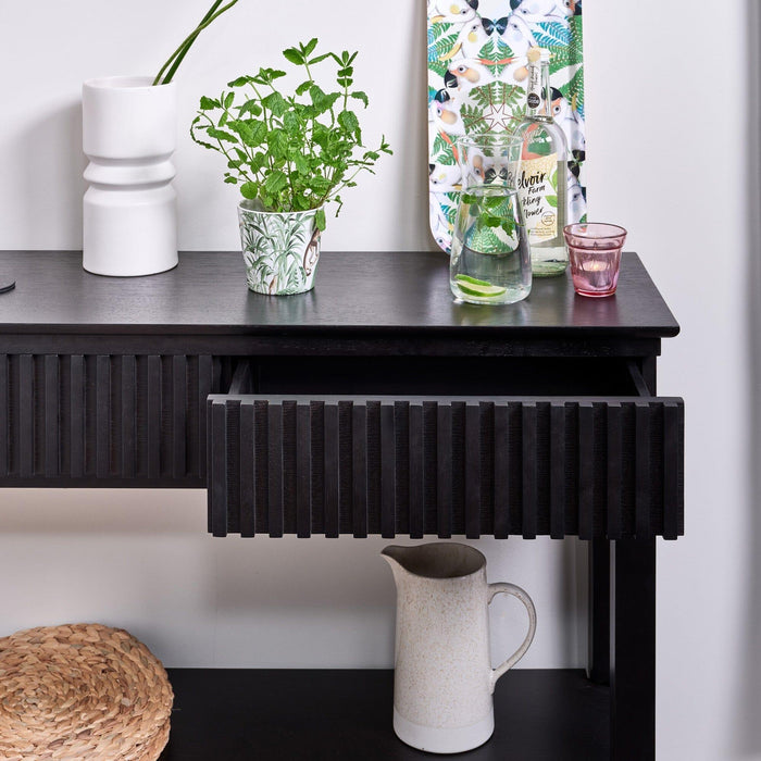 Outlet - Willow Console Table Stained Black - Laura James