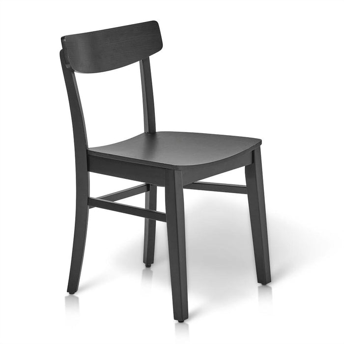 Willow Wooden Dining Chairs Set of 2 - Black - Laura James
