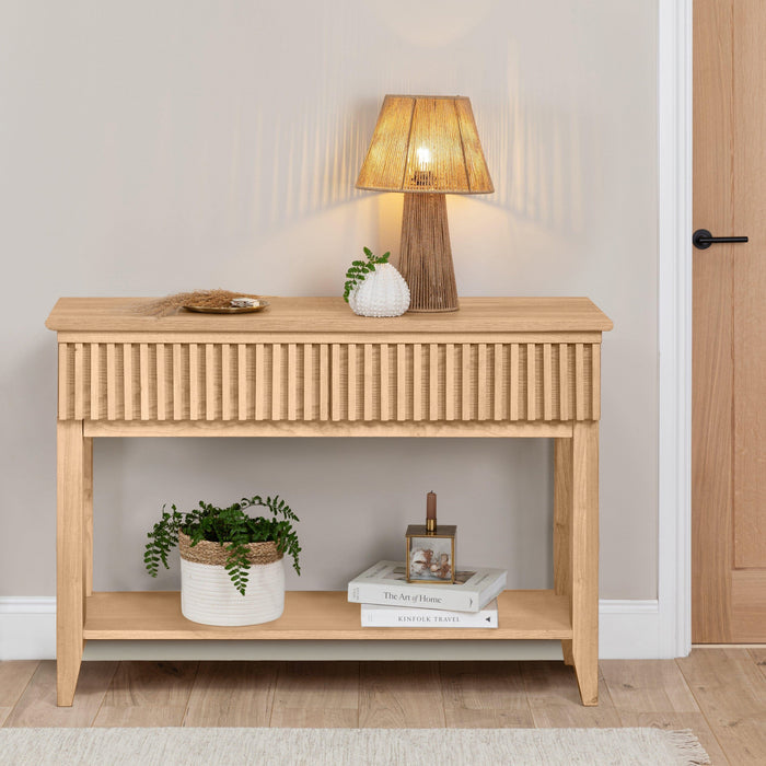 Willow Console Table Pale Oak - Laura James