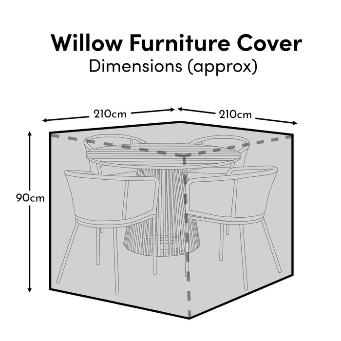 Outlet - Willow Round Table 4-6 Seater Furniture Cover 210x210x90cm