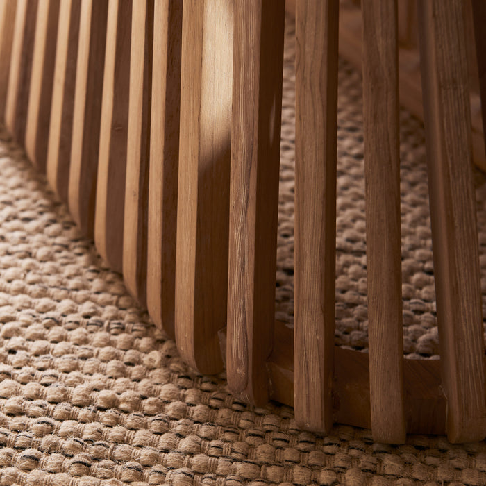 Willow Whitewash Oval Coffee Table - Laura James