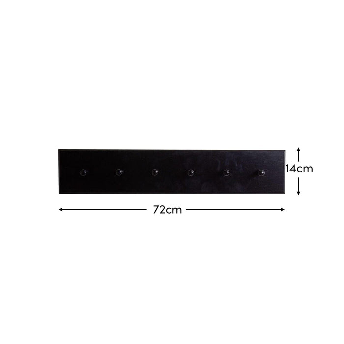 Willow Wooden Coat Rack - Black - Laura James