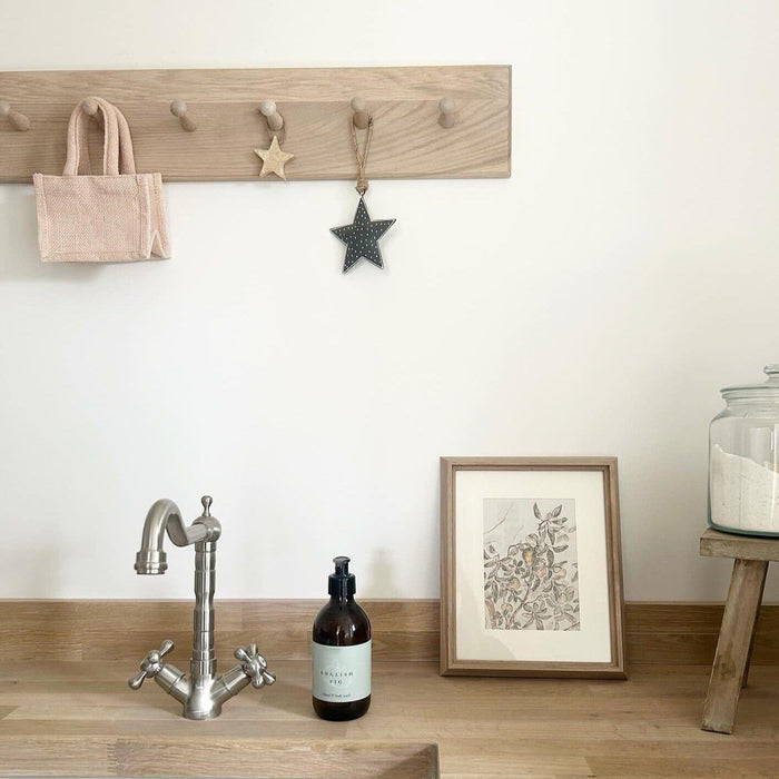 Willow Wooden Coat Rack with Shelf - Whitewash - Laura James
