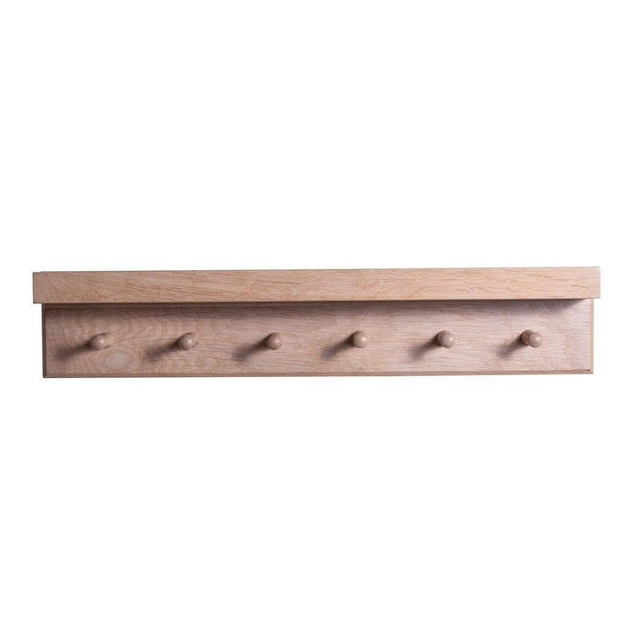 Willow Wooden Coat Rack with Shelf - Whitewash