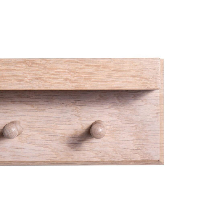 Willow Wooden Coat Rack with Shelf - Whitewash