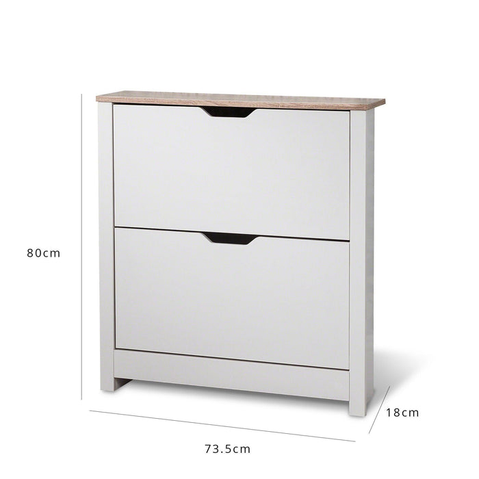 Outlet – Windsor shoe cabinet - 2 door - grey - Laura James