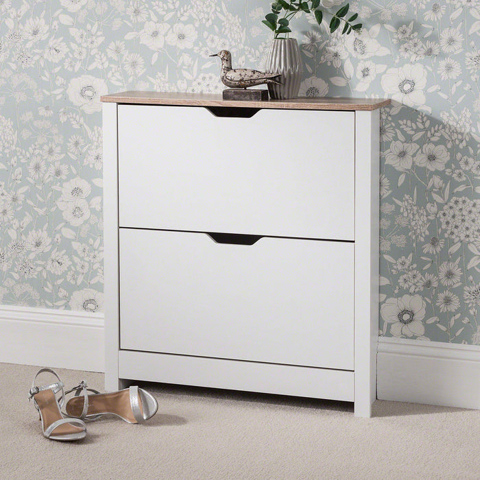 OUTLET-Shoe Cabinet - Small 2 Door - White - Laura James