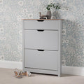 Outlet – Windsor shoe cabinet - 3 door - grey - Laura James