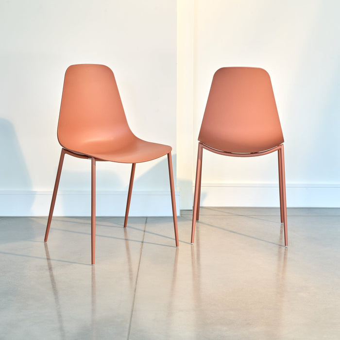 Wren Dining Chair - Set of 2 - Burnt Orange - Laura James