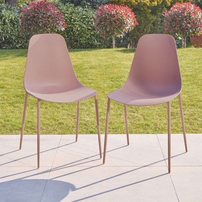 Wren Pink Dining Chairs - Set of 4 - Laura James