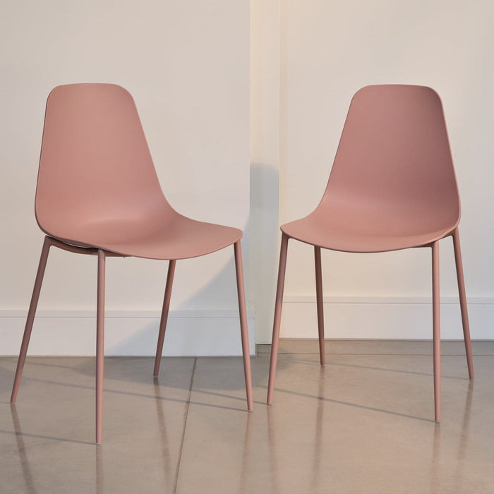 Wren Dining Chair - Set of 4 - Dusty Pink - Laura James