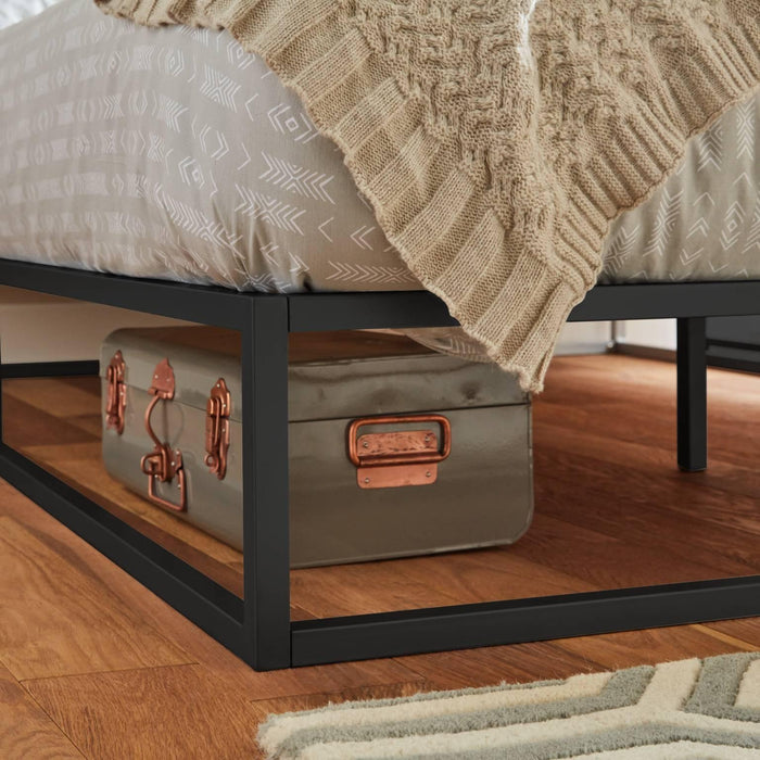 OUTLET-Indy Metal Platform bed King Black - Laura James