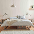 OUTLET-Metal Platform bed King Grey - Laura James