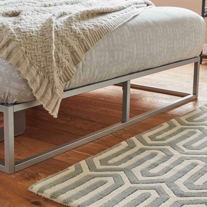 OUTLET-Metal Platform bed King Grey - Laura James