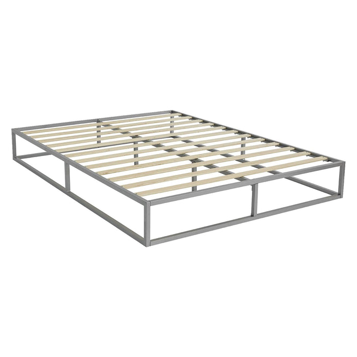 OUTLET-Metal Platform bed King Grey - Laura James
