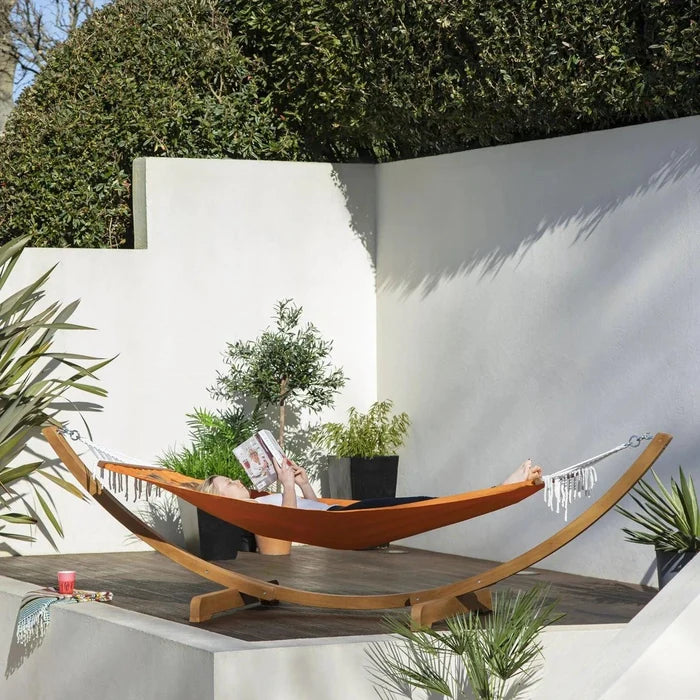 Lulu hammock - acacia wood - orange - Laura James