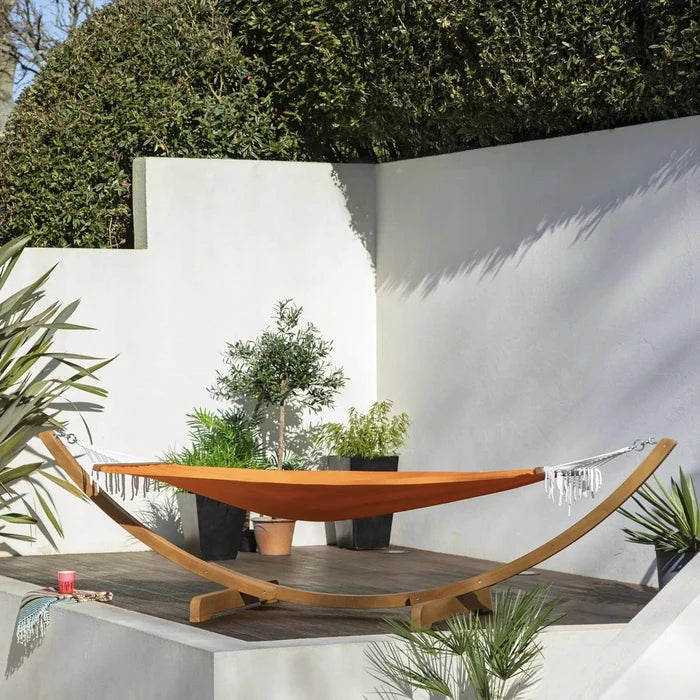 Lulu hammock - acacia wood - orange - Laura James