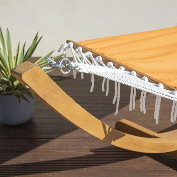 Lulu hammock - acacia wood - orange - Laura James