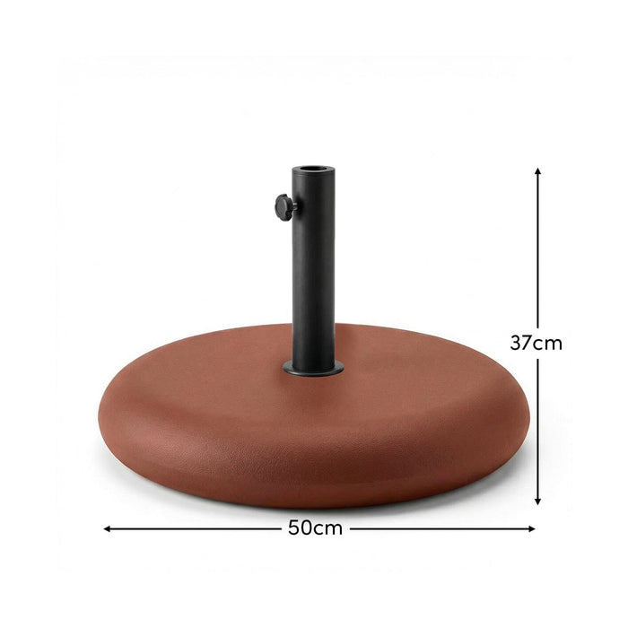 Parasol Base 25kg - Red Concrete - Laura James