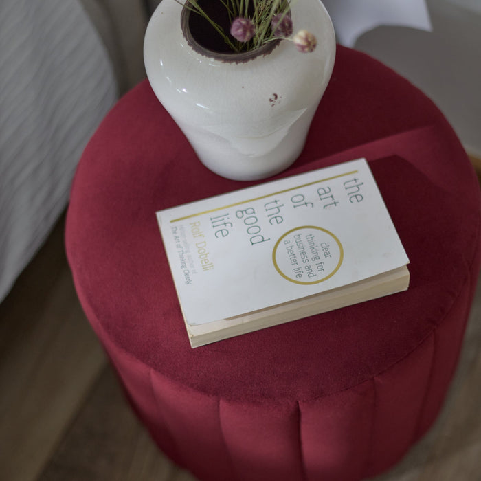 Penelope Stool - Burgundy Red - Laura James