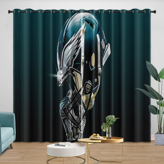 Philadelphia Eagles Curtains Blackout Window Drapes Kids Room Decoration