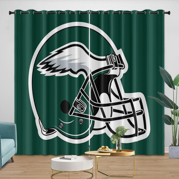 Philadelphia Eagles Curtains Blackout Window Drapes Kids Room Decoration