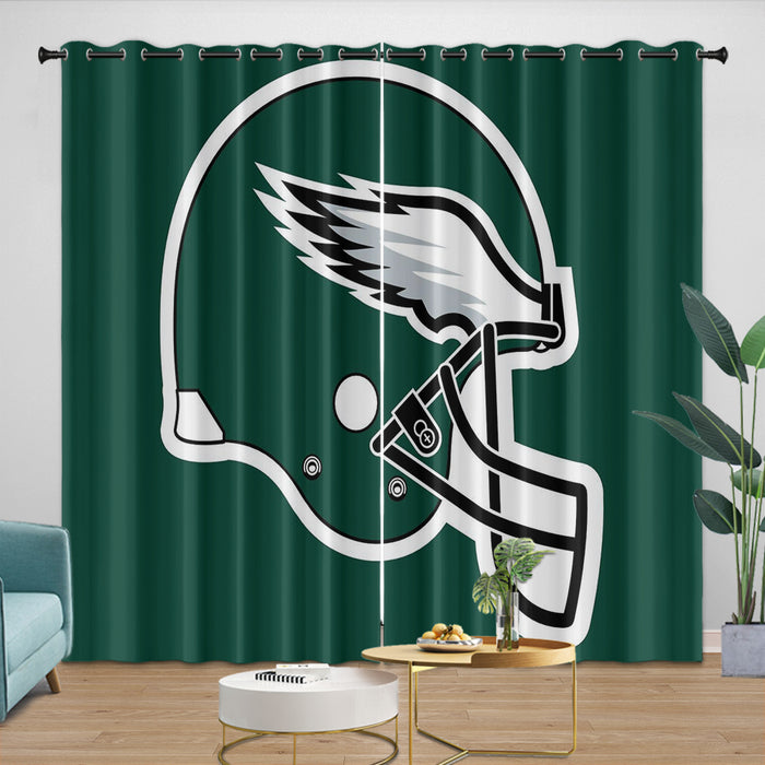 Philadelphia Eagles Curtains Blackout Window Drapes Kids Room Decoration