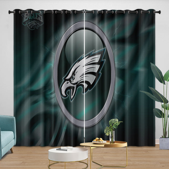 Philadelphia Eagles Curtains Blackout Window Drapes Kids Room Decoration