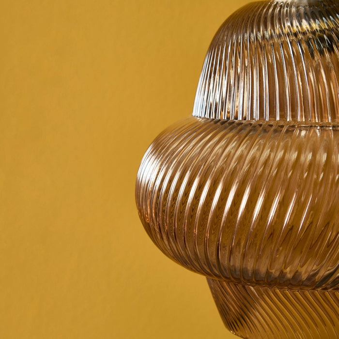 Pimlico 22cm Glass Pendant Light - Gold - Laura James