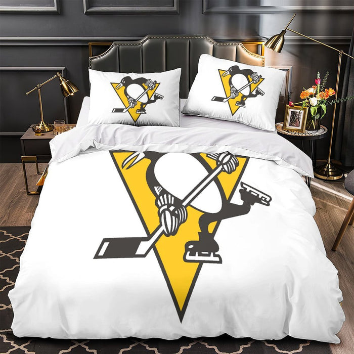 Pittsburgh Penguins Bedding Set Quilt Duvet Cover Without Filler