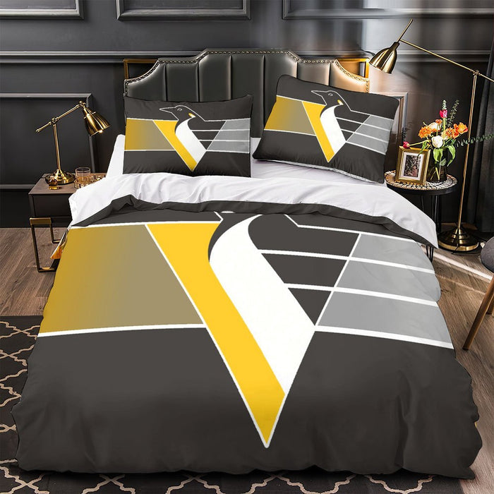 Pittsburgh Penguins Bedding Set Quilt Duvet Cover Without Filler