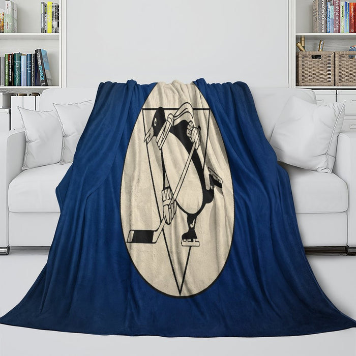 Pittsburgh Penguins Blanket Flannel Throw Kids Room Decoration
