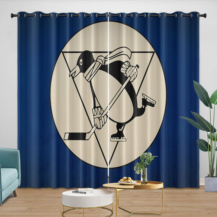 Pittsburgh Penguins Curtains Blackout Window Drapes Room Decoration