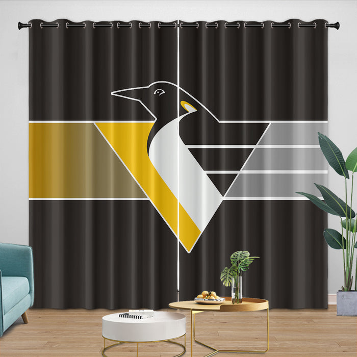Pittsburgh Penguins Curtains Blackout Window Drapes Room Decoration